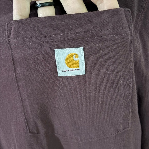 Eggplant Longsleeve Carhartt Shirt, Size 12-14 - Picture 2 of 3